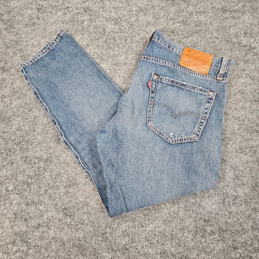 Levi's 512 Premium Jeans Womens W33 L28 Distressed Big E Tapered Medium Wash